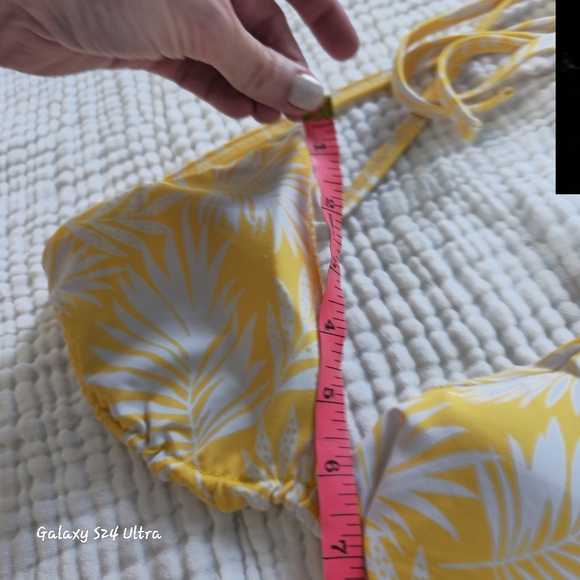 Yellow Leaf Print Bikini Set - Picture 4 of 11
